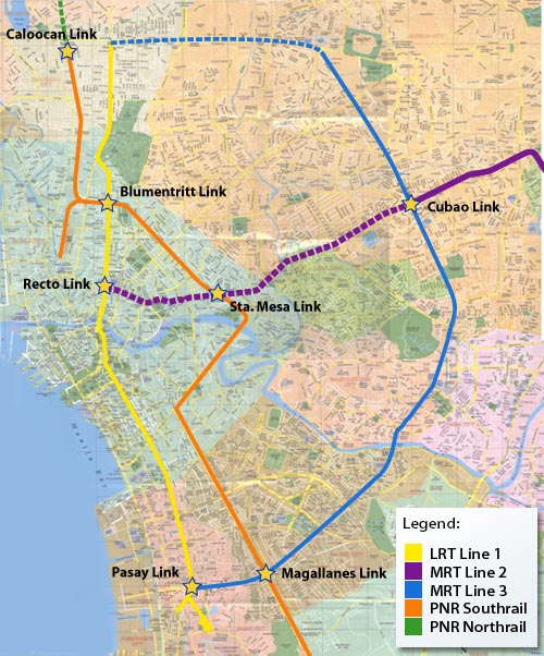 Yellow line is for LRT Line 1,
